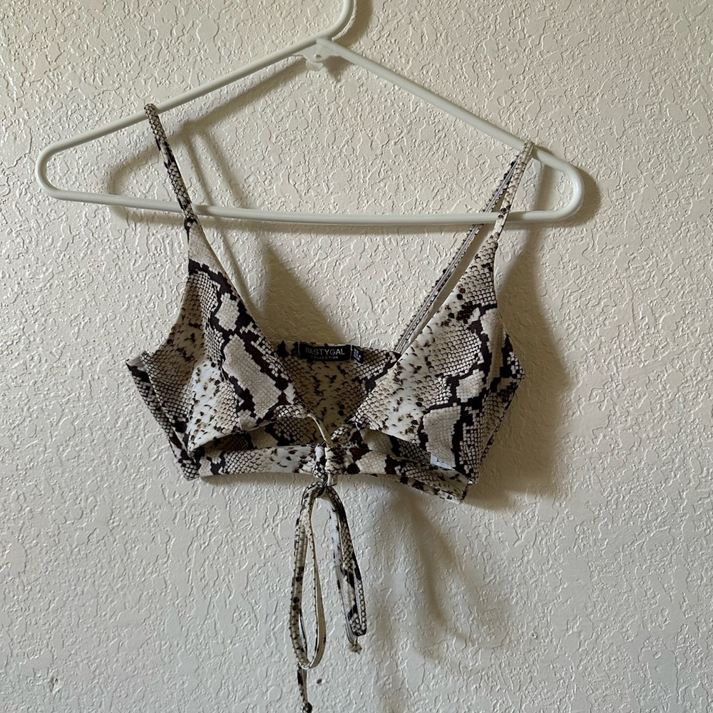 Snake Print Swim Top